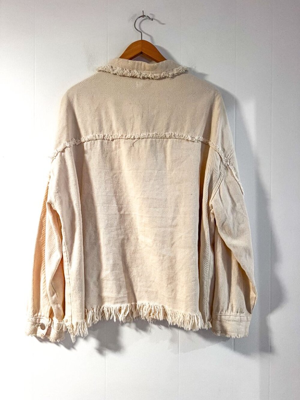POL Frayed Edge Jacket Shacket Large - Picture 3 of 8